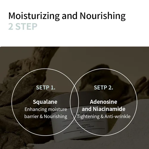 Vista 6 de [O'CLEARIEN] Crema facial hidratante para pieles sensibles, antienvejecimiento, calmante y nutritiva con ácido hialurónico, sin parabenos, 1.69