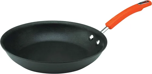 Vista 15 de Rachael Ray Brights - Sartén antiadherente anodizada dura, sartén anodizada dura, 8.5 pulgadas, gris con asas naranjas