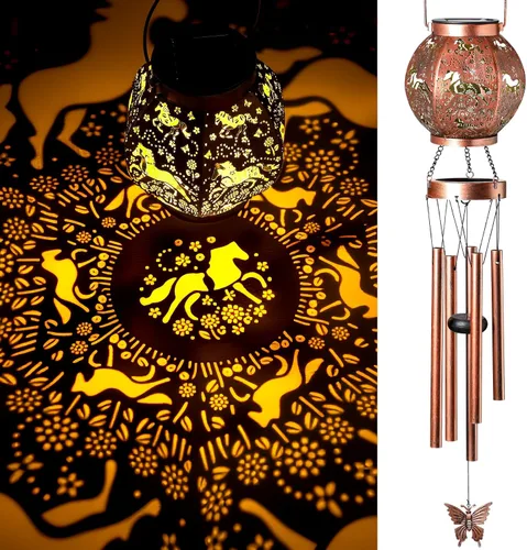 Vista 9 de Campanillas de viento solares de colibrí para exteriores, regalo para padre, regalos de cumpleaños para madre, marido, padrastro, mujer, abuela