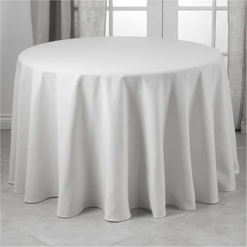 Vista 2 de Mantel de comedor o cocina, 100% poliéster, 100 % poliéster, redondo de 72 pulgadas (1 unidad)