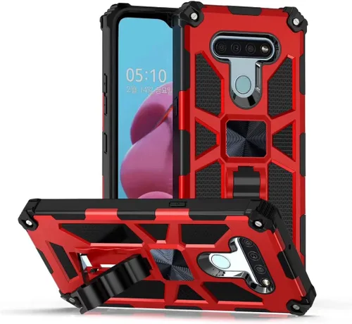 Vista 15 de Para LG Stylo 6 LM-Q730 (2020) - Funda híbrida con soporte de anillo - RS2 Negro
