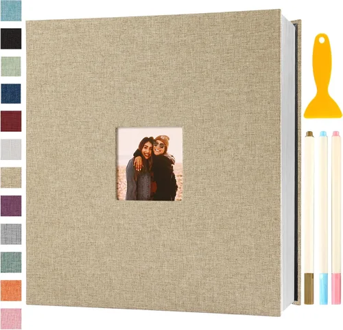 Vista 8 de Álbum de fotos autoadhesivo con páginas adhesivas para manualidades, álbumes de fotos magnéticos para fotos de 4x6, 5x7, 8x10, páginas adhesivas