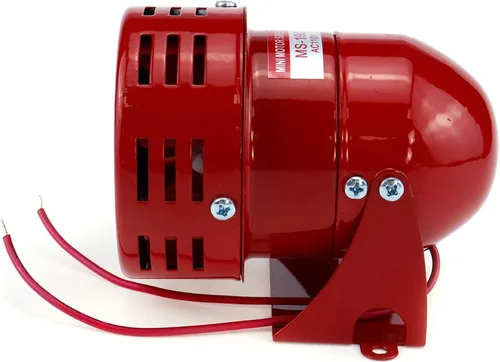 Vista 6 de Motor Siren Red - 1 unidad CA 110 V 114 dB, motor eléctrico industrial, sirena accionada por alarma, timbre de sonido para el hogar, industrias