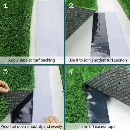 Vista 5 de Cinta para Césped Artificial Cinta Autoadhesiva para Uniones de Césped para Césped Artificial, Cinta para Conectar Césped, Césped, Alfombra