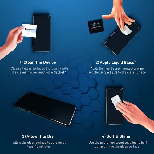 Vista 4 de LIQUID GLASS Protector de pantalla con cobertura de $500 Nano protección resistente a arañazos e inastillables para todos los teléfonos, tabletas