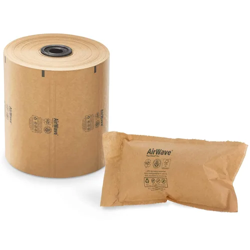 Vista 9 de IDL Packaging EcoWave-8.3 Almohadas de aire para embalaje, 15 pulgadas de ancho y 1300 pies de largo con película neutra de CO2 (1 rollo), bolsas