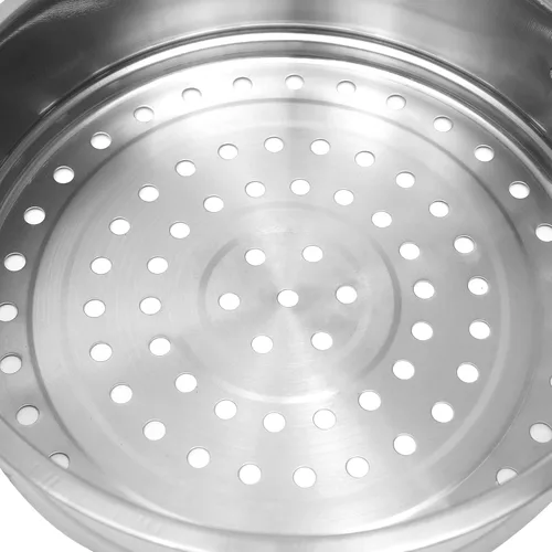 Vista 7 de Olla de vapor de 5 niveles de fondo grueso, 10.2 in/10.2 pulgadas, acero inoxidable de grado alimenticio, vaporizador de cocina para cocinar