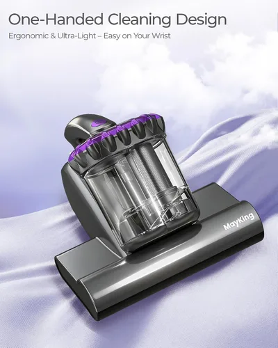 Vista 7 de Mayking Aspirador de colchón con UV-C para limpieza profunda de cama Morado