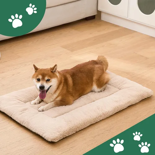 Vista 5 de Tapete de cama lavable para perros medianos y medianos, comodidad para todas las estaciones con franela ultrasuave y soporte resistente