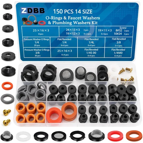 Vista 19 de ZDBB 1000 piezas 18 tamaños Kit de juntas tóricas + Kit surtido de 18 tamaños de arandelas de goma para fontanería, grifos, tubería de agua