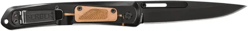 Vista 3 de Gerber Gear Affinity - Cuchillo de bolsillo plegable con borde liso D2, hoja de 3.6 pulgadas, cobre