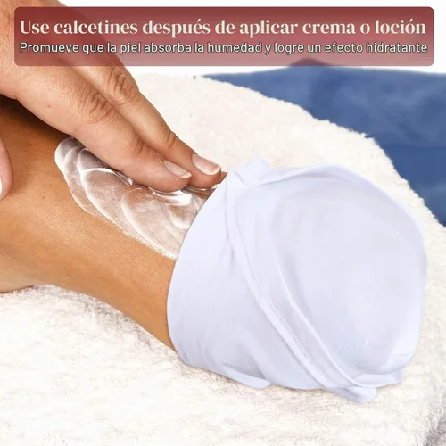 Vista 6 de Calcetines hidratantes para pies secos, 5 pares de calcetines de algodón