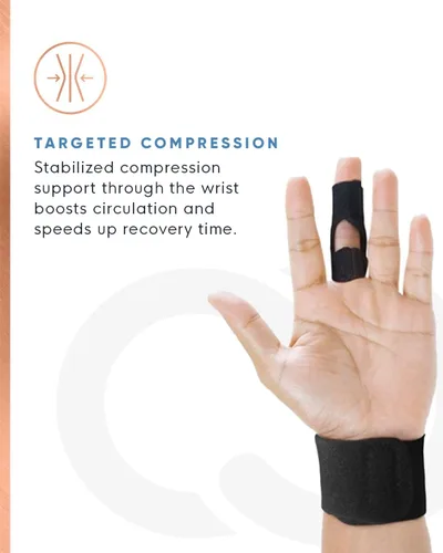 Vista 4 de Copper Compression Férula para dedos: férulas ortopédicas de aluminio de grado médico para enderezar dedos rotos, lesiones, artritis, dedo gatillo.
