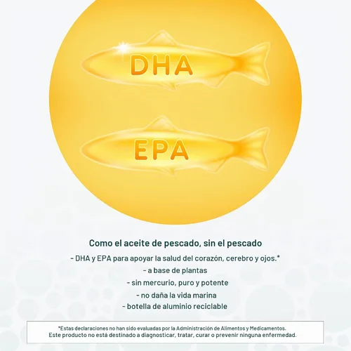 Vista 5 de Youtheory Omega respetuoso con el océano, algas veganas Omega 3, 60
