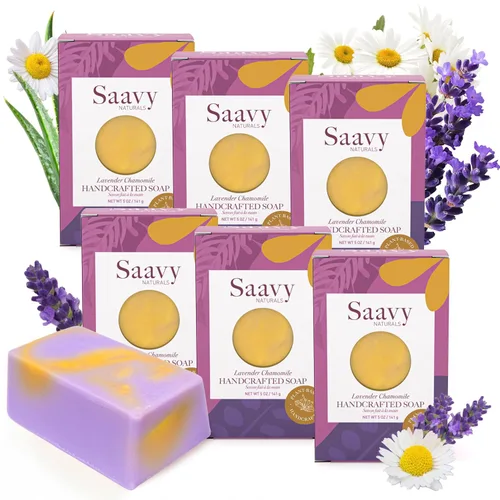 Vista 17 de Saavy Naturals Barras de jabón corporal hechas a mano, rosa búlgara, hidratante para mujeres, fórmula vegana orgánica, espuma cremosa sin residuos