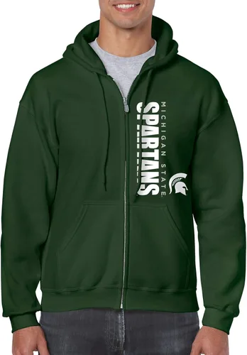 Vista 4 de UGP Campus Apparel NCAA Vertical Block LC, sudadera con capucha con cremallera de color del equipo, universidad, universidad