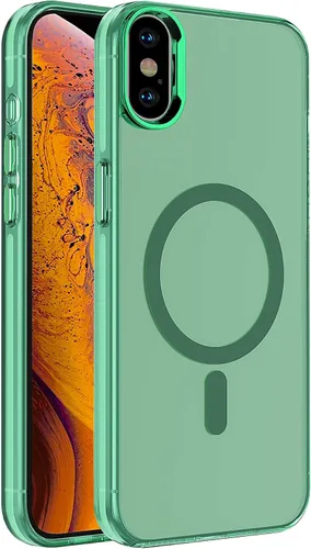 Vista 45 de S. Tedazo Funda magnética para iPhone 7/8 Plus (5.5 pulgadas) compatible con MagSafe, [no amarillenta] delgada, a prueba de golpes, funda para Negro