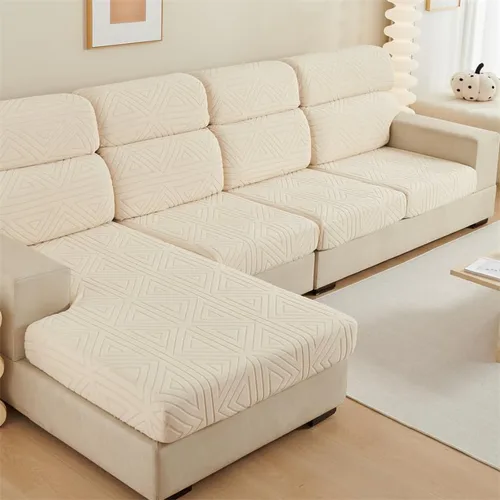 Vista 11 de INFLAG Fundas de sofá en forma de L, fundas de sofá mágicas, funda de sofá diván, funda elástica con banda elástica, protector de muebles para sala