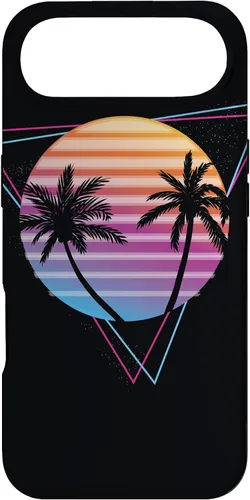 Vista 27 de Palm Sunset 80s Vibe Retrowave Synthwave Aesthetics - Carcasa para iPhone 16