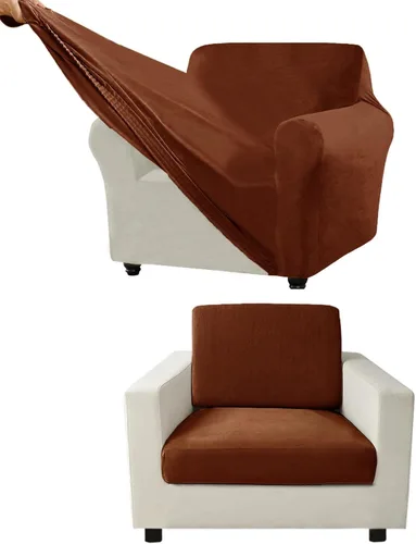 Vista 66 de Funda para Sofá de Terciopelo, Fundas Elásticas para Sofá para Funda Principal Separada/Respaldos y Cojines de Asiento, Funda para Sofá, para Fundas
