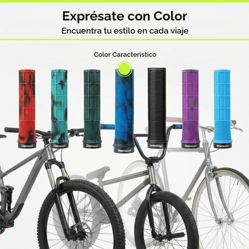 Vista 4 de Empuñaduras de bicicleta para manillar de bicicleta - Cómodos agarres de bloqueo para bicicleta de montaña, BMX, disponibles en múltiples opciones