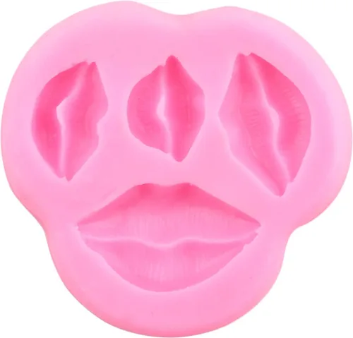 Vista 7 de Moldes de silicona para labios para fondant, colección de besos de labios, moldes de fondant para el día de San Valentín, para decoración