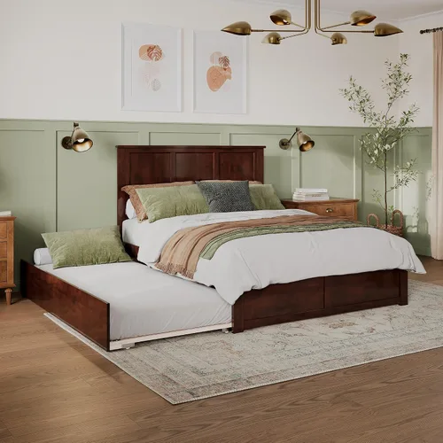 Vista 17 de AFI Madison Cama de plataforma con estribo y cajón deslizable Blanco