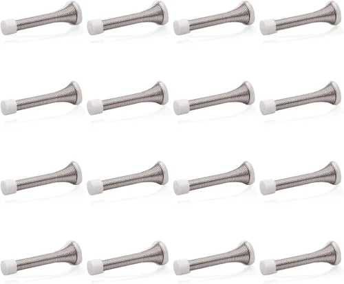 Vista 22 de HOMOTEK Paquete de 1 tope de puerta de resorte con parachoques de goma de 3-1/8", resorte flexible de servicio pesado, tope de puerta de pared