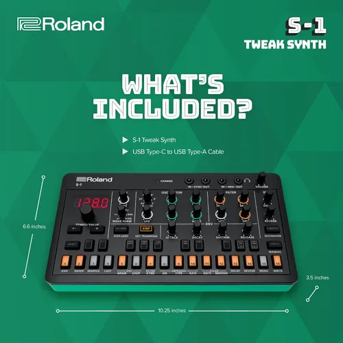 Vista 13 de Roland AIRA Compact S-1 Tweak Synth Micro polisintetizador ultraportátil con herramientas avanzadas Control de sonido D-Motion