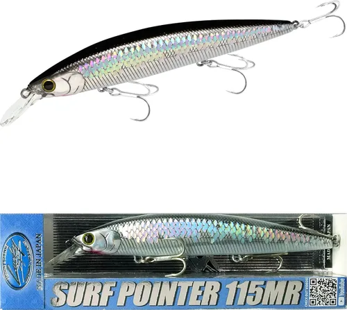 Vista 21 de LUCKY CRAFT Puntero de surf 115MR, Señuelos de pesca de surf de agua salada, Fletán, Perca de surf, Lubina blanca del mar, Lubina rayada 711 Super