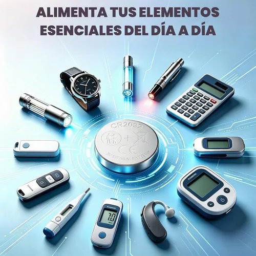 Vista 5 de CR2032 - Batería para llave de coche: baterías de litio de 3 V, paquete de 10 pilas CR 2032 para reloj de seguimiento remoto, reemplazo de juguetes