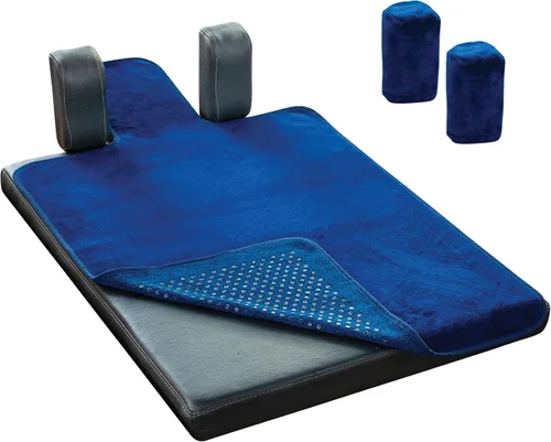 Vista 9 de Pilates Reformer - Toalla antideslizante (incluye 2 fundas de hombro para bloques) (BEIGE)
