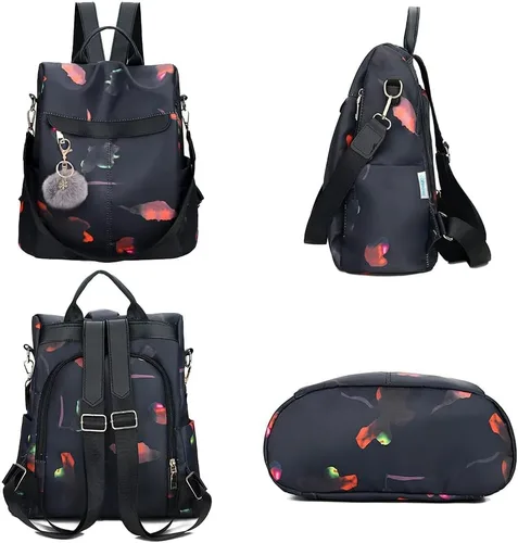 Vista 9 de Mochila para mujer, impermeable, antirrobo, bolsa de viaje, estiloA , L, Mochila
