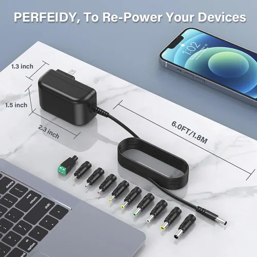 Vista 8 de Adaptador de CA del cable de alimentación del cargador de 3V 1A 0.8A 0.5A