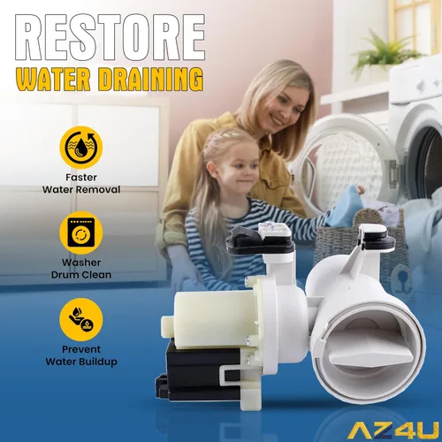 Vista 8 de El conjunto de la bomba de drenaje de la lavadora reemplaza para Whirlpool Duet WFW9050XW00 WFW9150WW00 WFW8300SW04 WFW9250WW01 WFW9151YW00