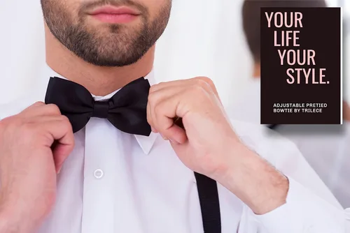 Vista 5 de trilece Conjuntos de tirantes y pajarita para hombre, traje de esmoquin, tirantes y corbatín preatado para boda y clips fuertes