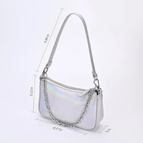 Vista 3 de GAYI URBAN Bolso de hombro de piel de serpiente para mujer, pequeño bolso de mano retro de los años 90, mini bolso Y2K de moda