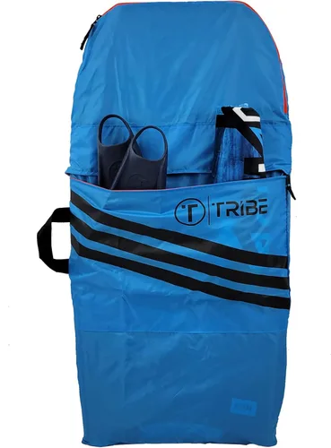 Vista 6 de Tribe Boards The Sleeve Single 1 Bodyboard Mochila Bolsa-Azul
