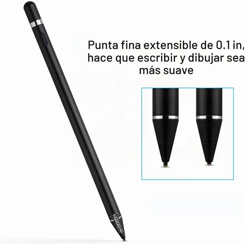 Vista 2 de Lápiz capacitivo activo para Android, lápiz universal recargable para iPad para tablet, lápiz digital de punta fina compatible con Android, iOS