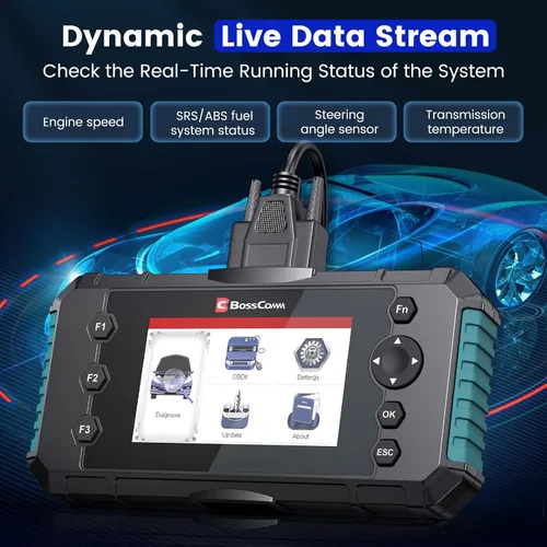Vista 13 de BOSSCOMM IFIX435 OBD2 2026 escáner y lector de código, herramienta profesional de escáner de automóvil para motor/ABS/SRS/transmisión, VIN