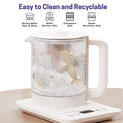 Vista 5 de Paquete de 4 espátulas de crema para pañales para bebé, aplicador de crema de pañales para pasta de glúteos, esenciales para bebés recién nacidos