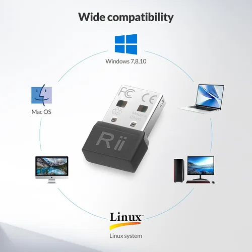 Vista 5 de Rii Mouse Jiggler - Jigglers de ratón USB indetectables con movimiento automático, sin software, Plug & Play, simular movimiento para mantener