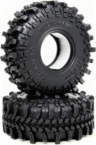 Vista 5 de HOBBYSOUL 1.0 Neumáticos de Oruga 61 * 22.4mm Súper Blandos y Adhesivos para Barro Neumáticos para RC 1/18 TRX4M 1/24 AX24 SCX24 FCX24