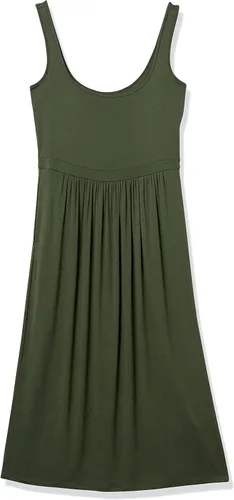 Vista 5 de Daily Ritual Vestido midi sin mangas con cintura imperio para mujer