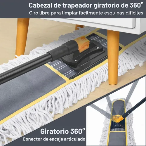 Vista 3 de Trapeador de polvo comercial de 24 pulgadas para limpieza de pisos, plumero