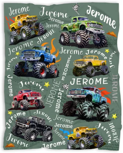 Vista 146 de Manta de bebé con texto en inglés «Just A Boy Who Loves Trucks» para niños y niñas, manta súper suave para envolver al recién nacido, acogedora