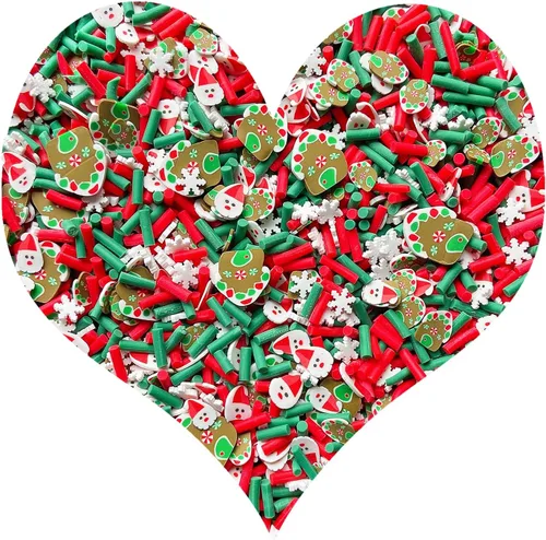 Vista 8 de Chispitas Falsas Chispitas Falsas de Navidad Chispitas Falsas de Caramelo Chispitas de Arcilla Polimérica Chispitas Poliméricas Rebanadas de Arcilla