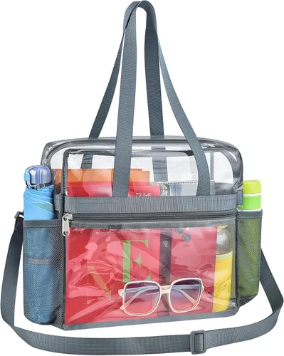 Vista 9 de Paxiland Clear Bag for Stadium Events, 12x6x12 inches Tote Bag with Detachable Reinforced Strap for Sports Concert and Work