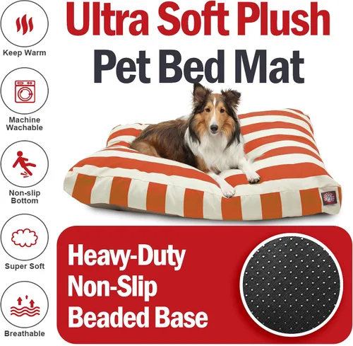 Vista 5 de Majestic Pet Cama rectangular grande lavable para perros, cama antideslizante y cómoda para mascotas, cama para perros con funda extraíble lavable