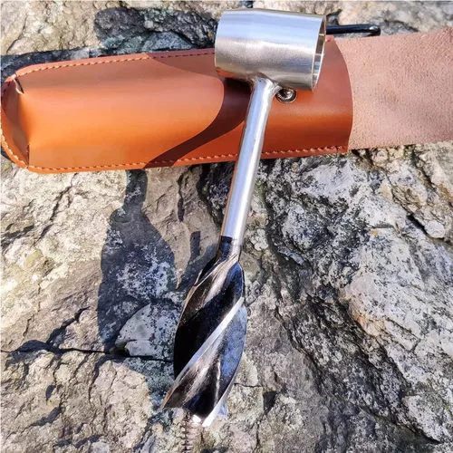 Vista 6 de Scotch Eye Auger - Taladro de madera, herramienta de colonos de supervivencia para Bushcrafters, camping, clavija de madera al aire libre